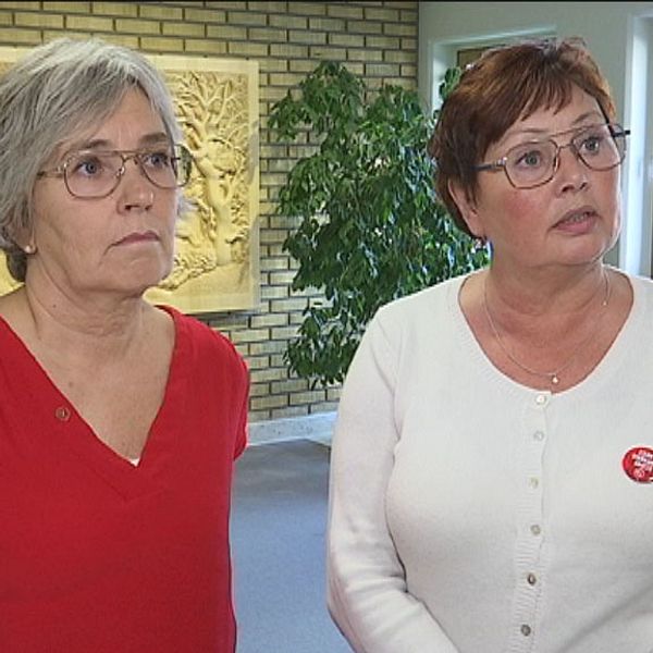 Vänsterpartisten Jeanette Wäppling och socialdemokraten Birgitta Larsson