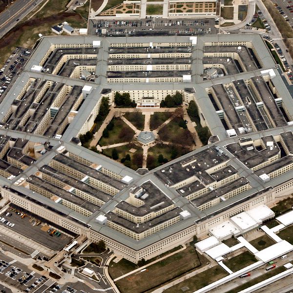 Försvarshögkvarteret Pentagon i Arlington, Virginia.