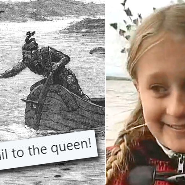 Saga Vanecek hittade järnålderssvärdet då hon badade i sjön Vidöstern.