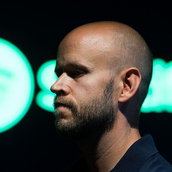 Spotifys grundare Daniel Ek på det nya huvudkontoret i Stockholm