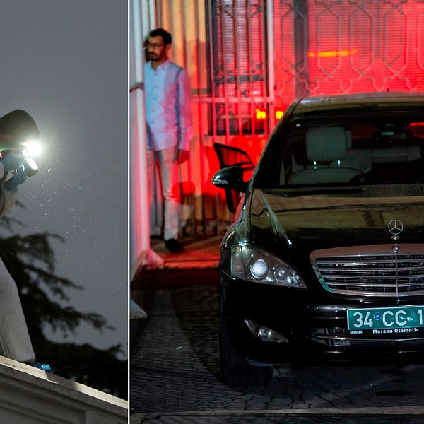 Turkisk polis som undersöker den saudiska konsulns hem och bilar. Genom att följa bilarnas färdväg tror sig polisen ha hittat nya spår som kan leda till journalisten Jamal Khashoggis kropp.
