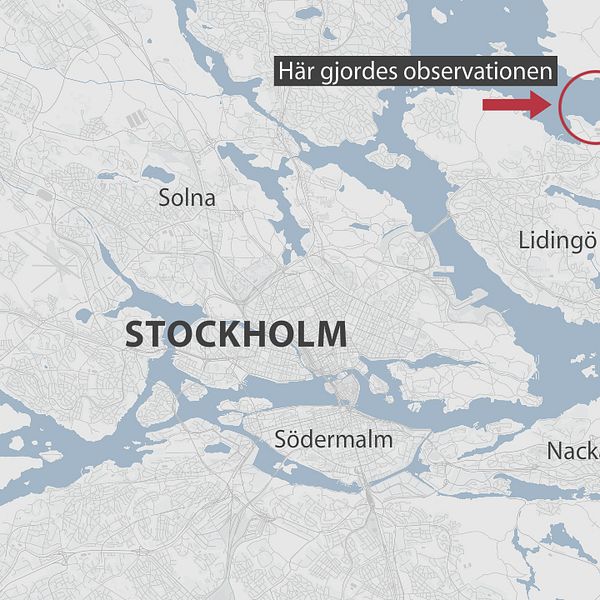Karta över Stockholm.
