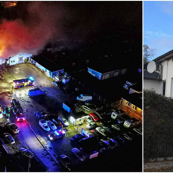 Efter en brand i en industrilokal visade det sig att flera personer bodde i fastigheten.