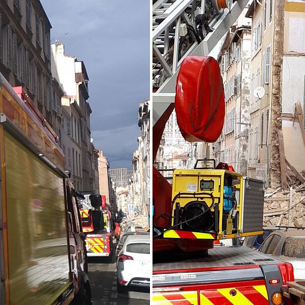 En byggnad har rasat samman i centrala Marseille.