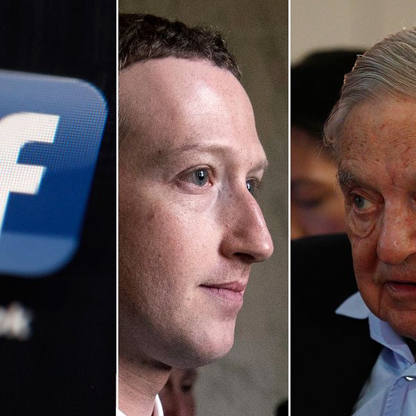 Facebooks grundare Mark Zuckerberg och finansmannen George Soros.