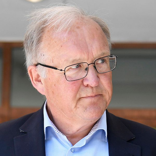 Göran Persson, före detta statsminister, intervjuas efter att han deltagit i en paneldebatt om skatter och utjämning i ABF-huset i Stockholm.