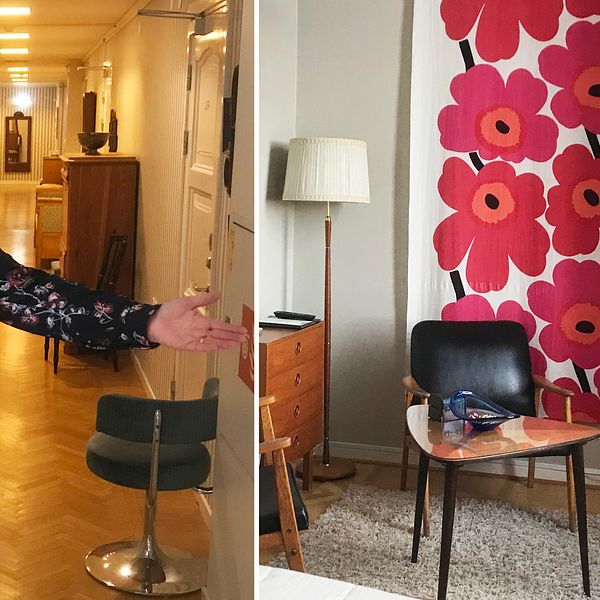 Ägaren av Laholms Stadshotell, Louise Johansson, visar upp hotellrum från olika tidsepoker.