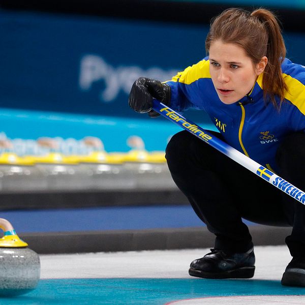 Anna Hasselborg under OS i Sydkorea.