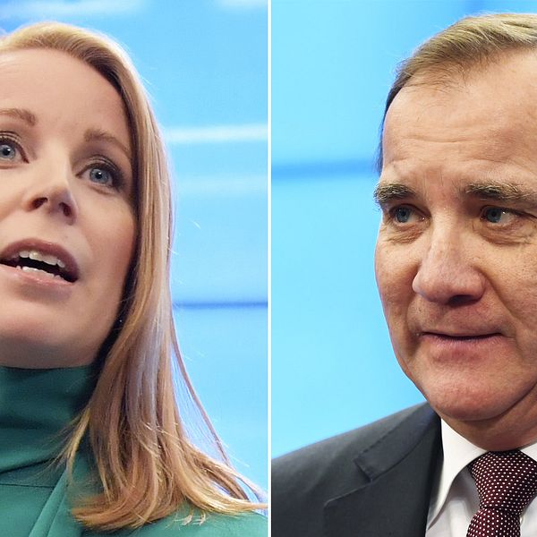 Annie Lööf och Stefan Löfven.