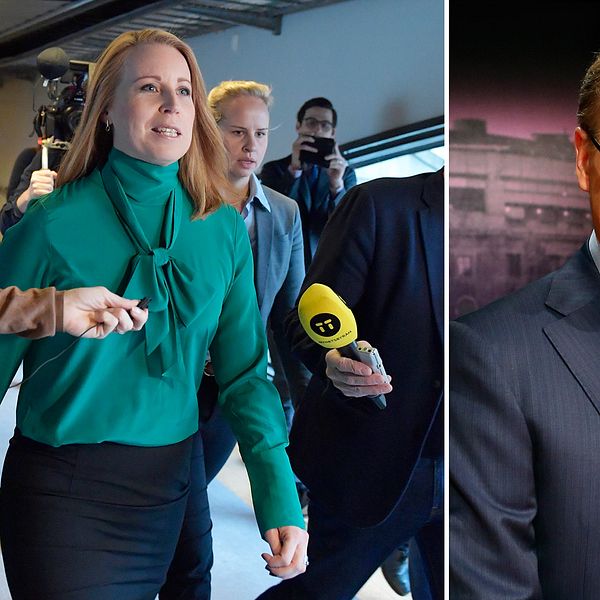 Centerledaren Annie Lööf har fullt upp med regeringsbildningen. Till höger SVT Nyheters politiske kommentator Mats Knutson.
