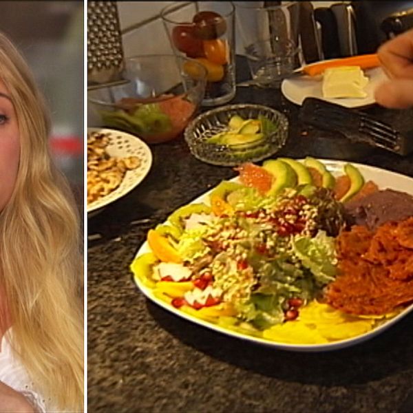 Therese Elgquist, växtbaserad matkreatör, förklarar för SVT:s Morgonstudion vilka myter det finns med att äta enbart grön kost.