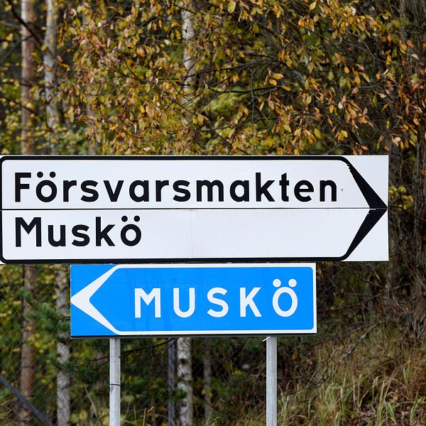 Skylt på Muskö