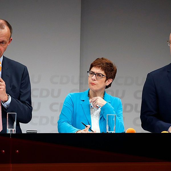 Friedrich Merz, Annegret Kramp-Karrenbauer och Jens Spahn kandiderar till partiledarposten i det kristdemokratiska partiet CDU.