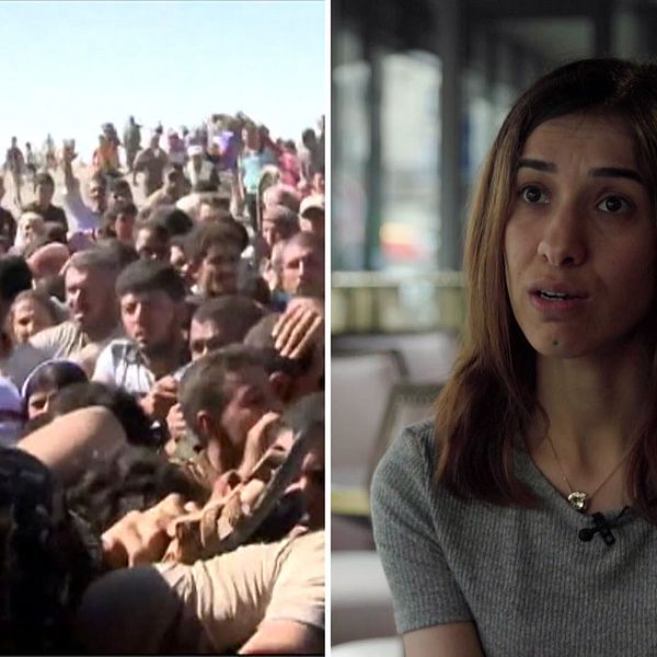 Yazidier som flyr IS och Nadia Murad