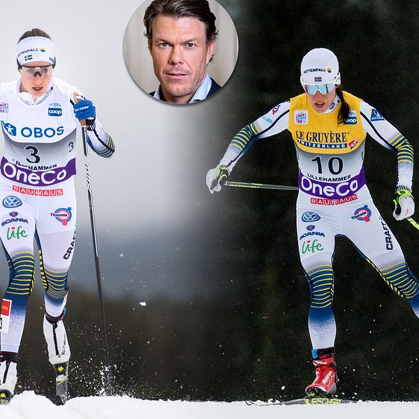 Ebba Andersson, Charlotte Kalla och Mathias Fredriksson.