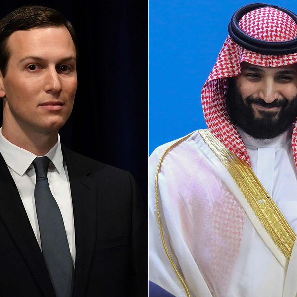 Donald Trumps rådgivare och svärson Jared Kushner och Saudiarabiens kronprins Mohammed bin Salman