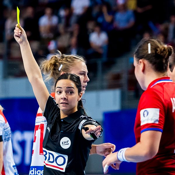 Safia Bennani i matchen mellan Tjeckien och Norge.
