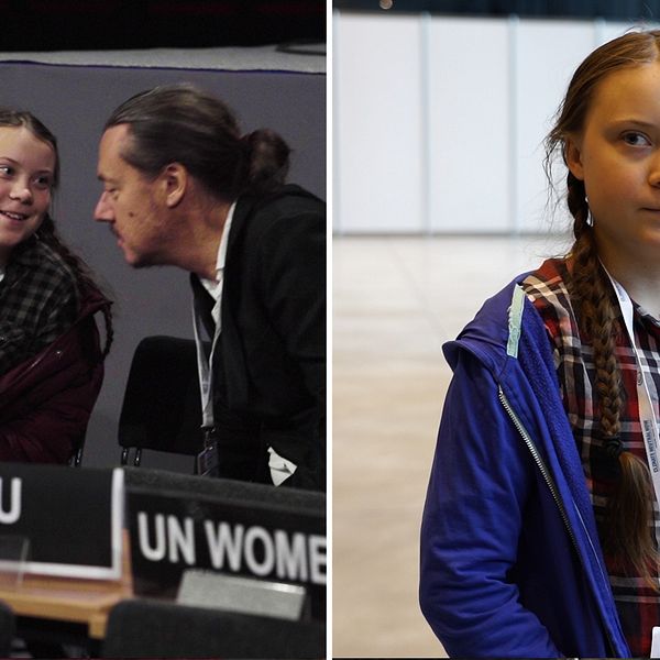 ”Jag tror inte att mina klasskamrater vet om vad jag håller på med”, säger 15-åriga Greta Thunberg när SVT träffar henne på klimatmötet i Katowice.