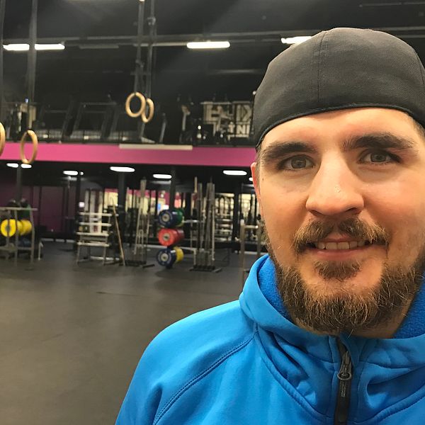 Erik Skoglund på ”sitt” gym i Nyköping.