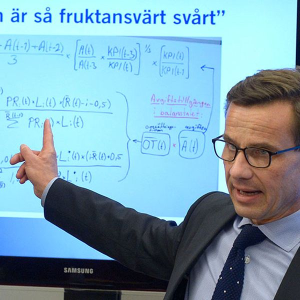 Arkivbild. Ulf Kristersson, ordförande i Pensionsgruppen, vid en tidigare presskonferens om förändringar i pensionsöverenskommelsen.