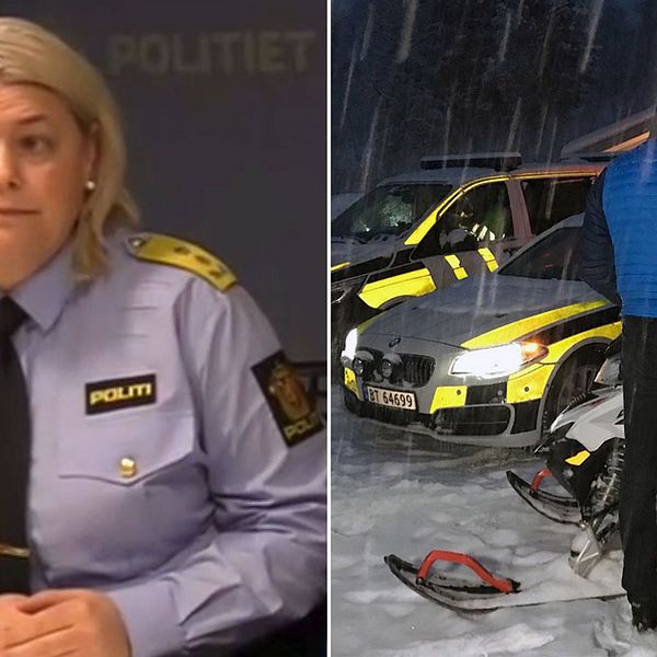 Norska polisen: För farligt att skicka in folk i skredområdet