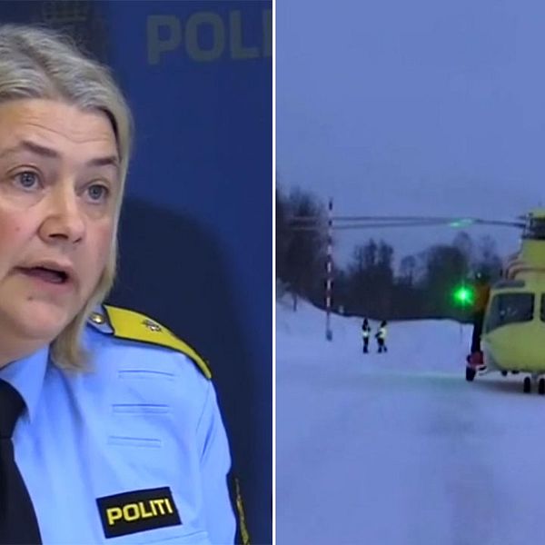 Den norska polisen informerar om sökläget i fjällen