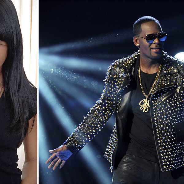 Den bortgångna sångerskan Aaliyah och R Kelly.