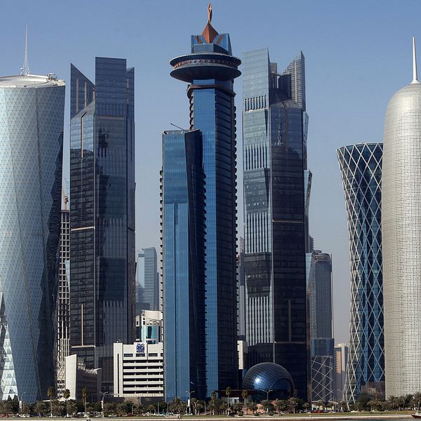 Doha, huvudstaden i Qatar.