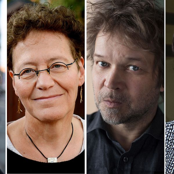 Thomas Bannerhed, Lena Einhorn, Lyra Koli och Sara Stridsberg har chans att vinna.