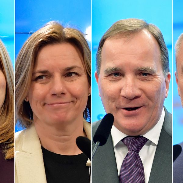 ”Att bara varannan S-väljare tror att regeringen håller till nästa val måste vara en jobbig siffra”, säger Torbjörn Sjöström, Novus vd. På bilden Annie Lööf (C), Isabella Lövin (MP), Stefan Löfven (S) och Jan Björklund (L) under veckans presskonferenser i riksdagen.