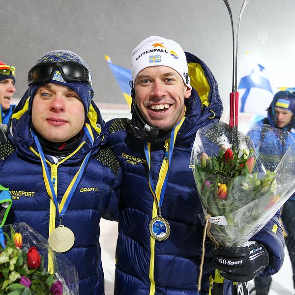 Zebastian Modin tillsammans med Emil Jönsson Haag.