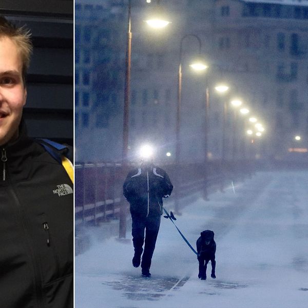 ”Till och med McDonalds är stängt och skolorna är stängda sedan i går”, säger svenska Jacob Ryd (t.v) som bor i kölddrabbade Indiana.