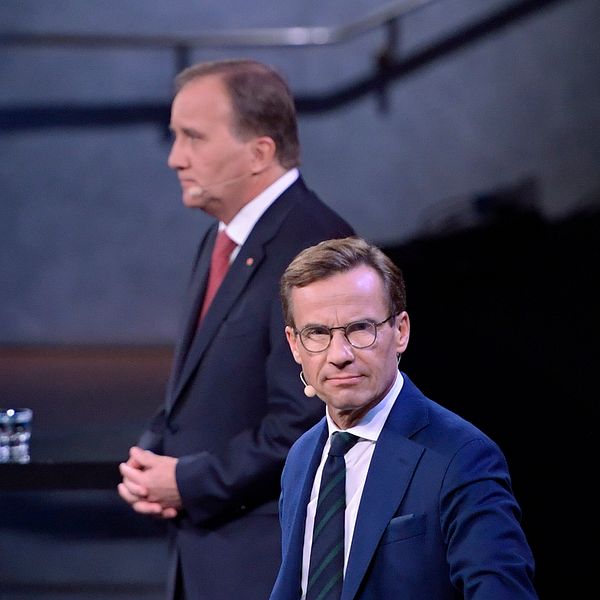 Moderaternas partiledare Ulf Kristersson och Socialdemokraternas partiledare Stefan Löfven.
