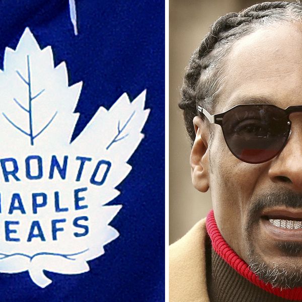 Toronto Maple Leafs logotyp och Snoop själv.