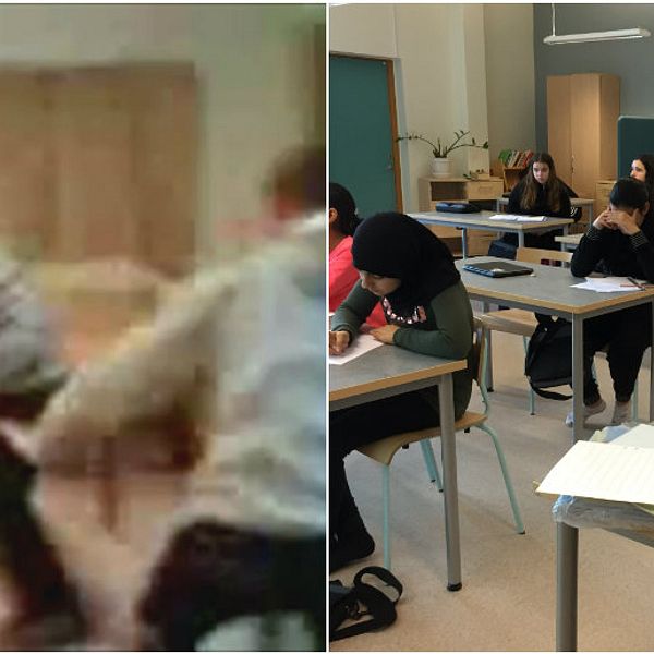 Högstadiet på Rosengårdskolan 2013 och 2019.