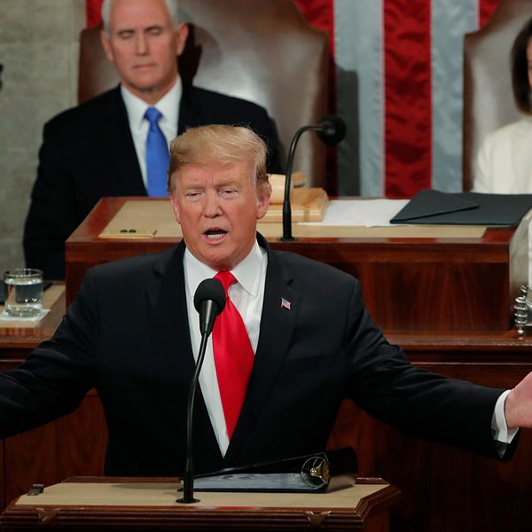 Donald Trump under sitt state of the union-tal.