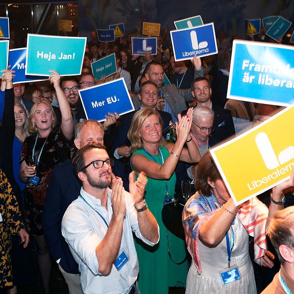 Liberalernas valvaka på Clarion hotel i Stockholm 2018