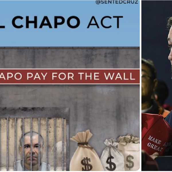 Senatorn Ted Cruz menar att man borde använda knarkkungen ”El Chapos” tillgångar för att betala muren mot Mexiko.