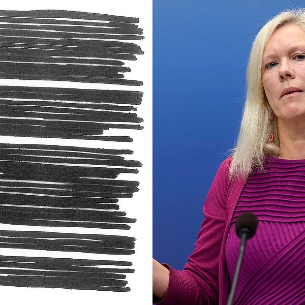 De maskade utskrifterna av e-post från Sveriges Kinaambassadör Anna Lindstedt.