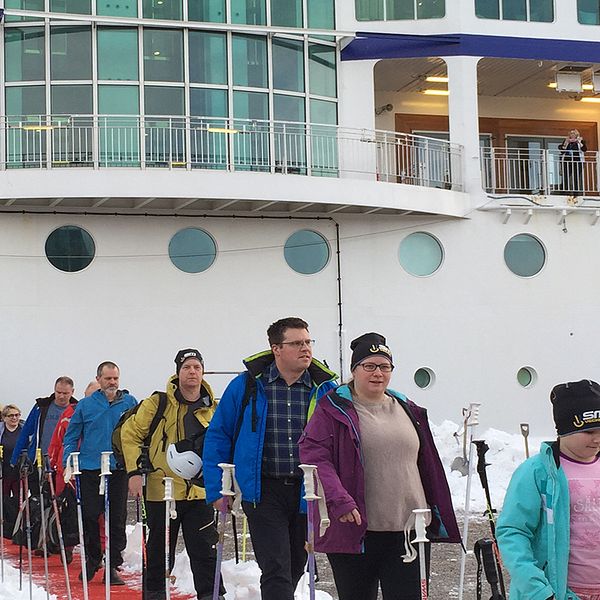 Vinterturister kommer till Sundsvall i helgen med kryssning