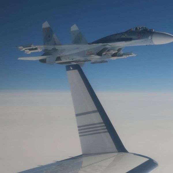 Rysk Su-27 nära svenskt signalspaningsflygplan 19 februari 2019.