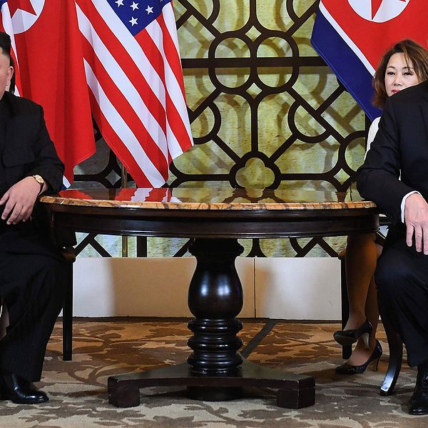 Kim Jong-Un och Donald Trump vid toppmötet