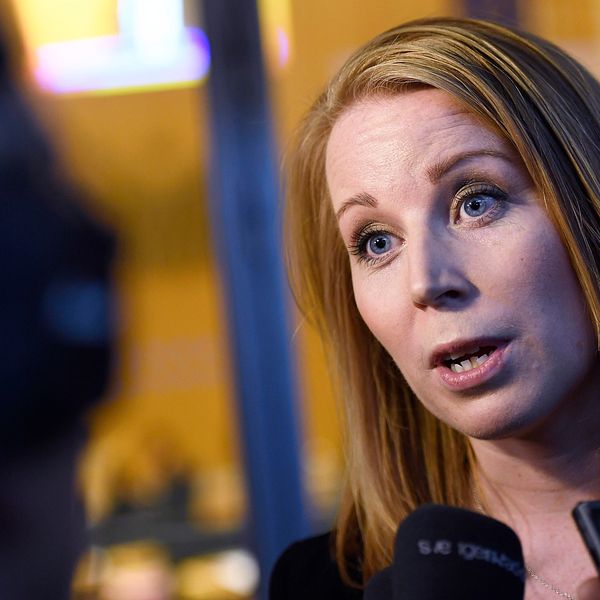 Annie Lööf intervjuas.