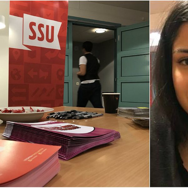 Bilden visar  Beilasam Al-Asadi, på plats för SSU Skånes årsmöte på Kockum fritid i Malmö.