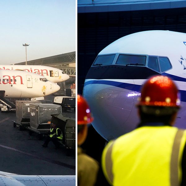 Flygplan av modellen Boeing 737 Max-8 från Ethiopian Airlines och Air China stoppas nu efter olyckan