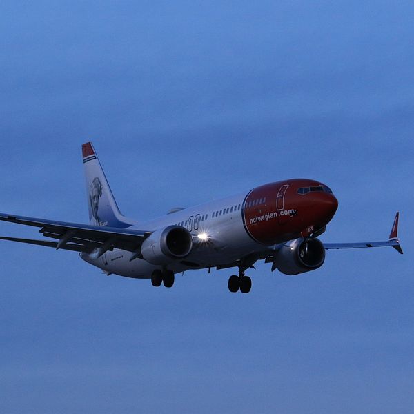 Ett Norwegianplan som fick vända landar på Arlanda.