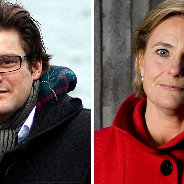 Jan Helin, publisher Aftonbladet och Eva Hamilton vd Sveriges Televsion.