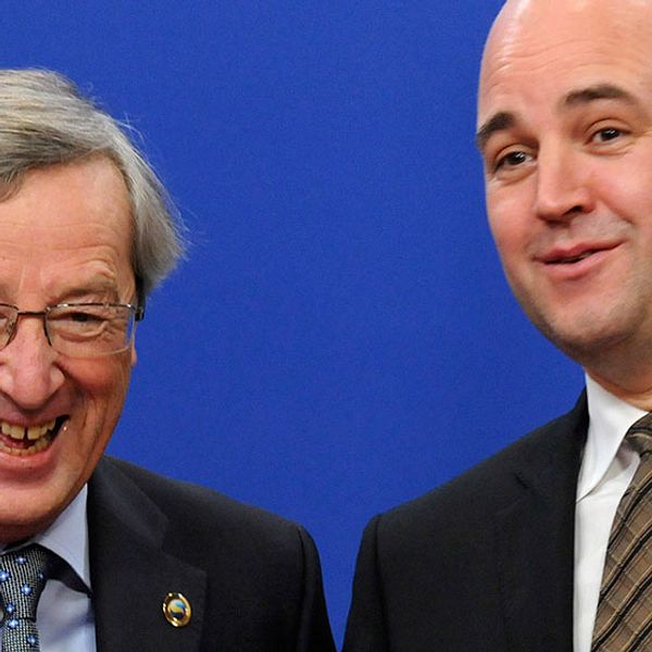Luxemburgs premiärminister Jean Claude Juncker och Sveriges statsminister Fredrik Reinfeldt.