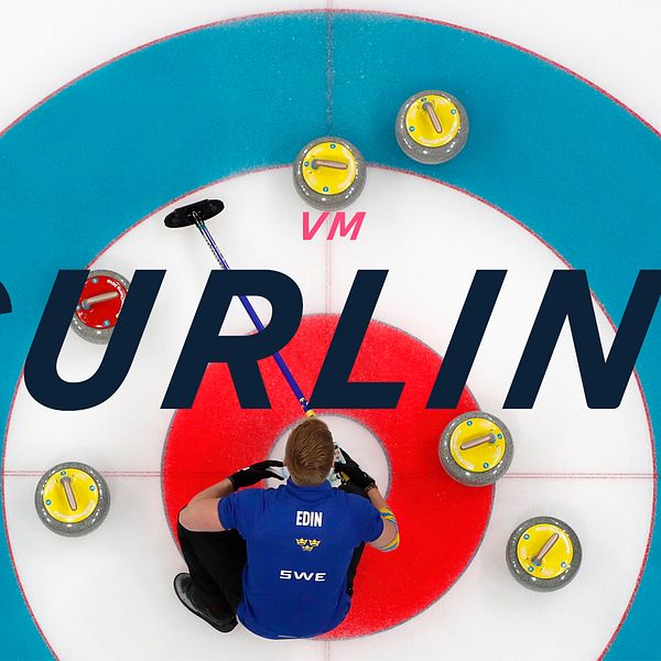 Anna Hasselborg under VM i curling.