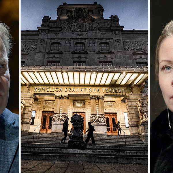 Teaterchefen Eirik Stubø och den fasta Dramaten-skådespelaren Julia Dufvenius deltog båda på krismötet under onsdagen